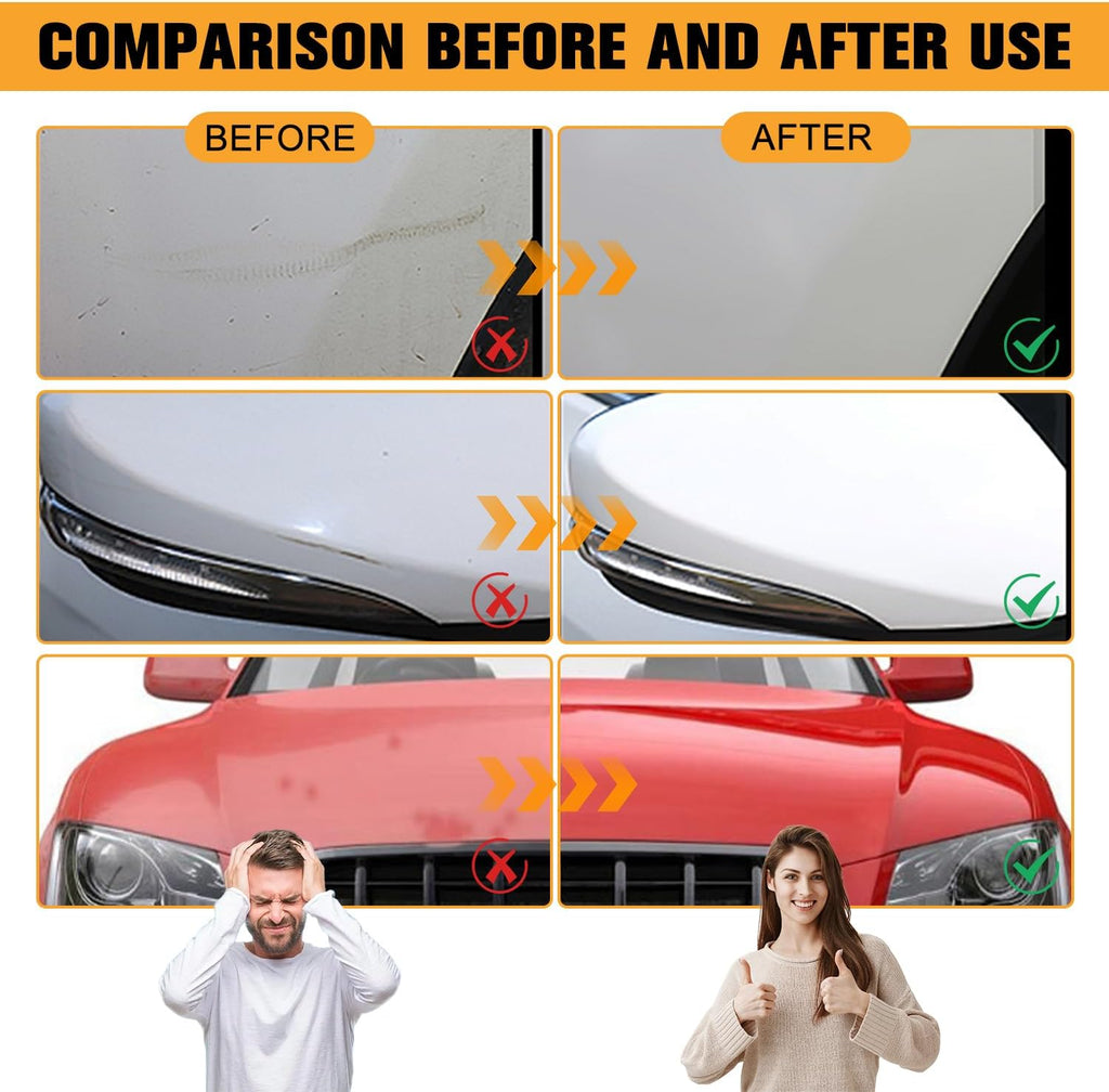 2 Set 2026 New Car Scratch Removal Wax, Scratch Remover for Vehicles, Car Scratch Repair Paste with Sponge, Car Polishing Wax Scratchs Remover Cars Paint Scratchs Repair Kit for Deep Scratches